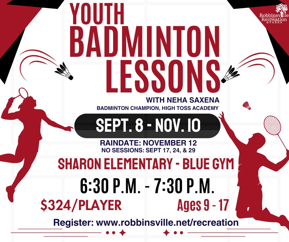 Youth Badminton FALL 2026 flyer